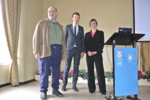 Professor Steve Linton and Dr Adam Barker with Professor Muffy Calder.