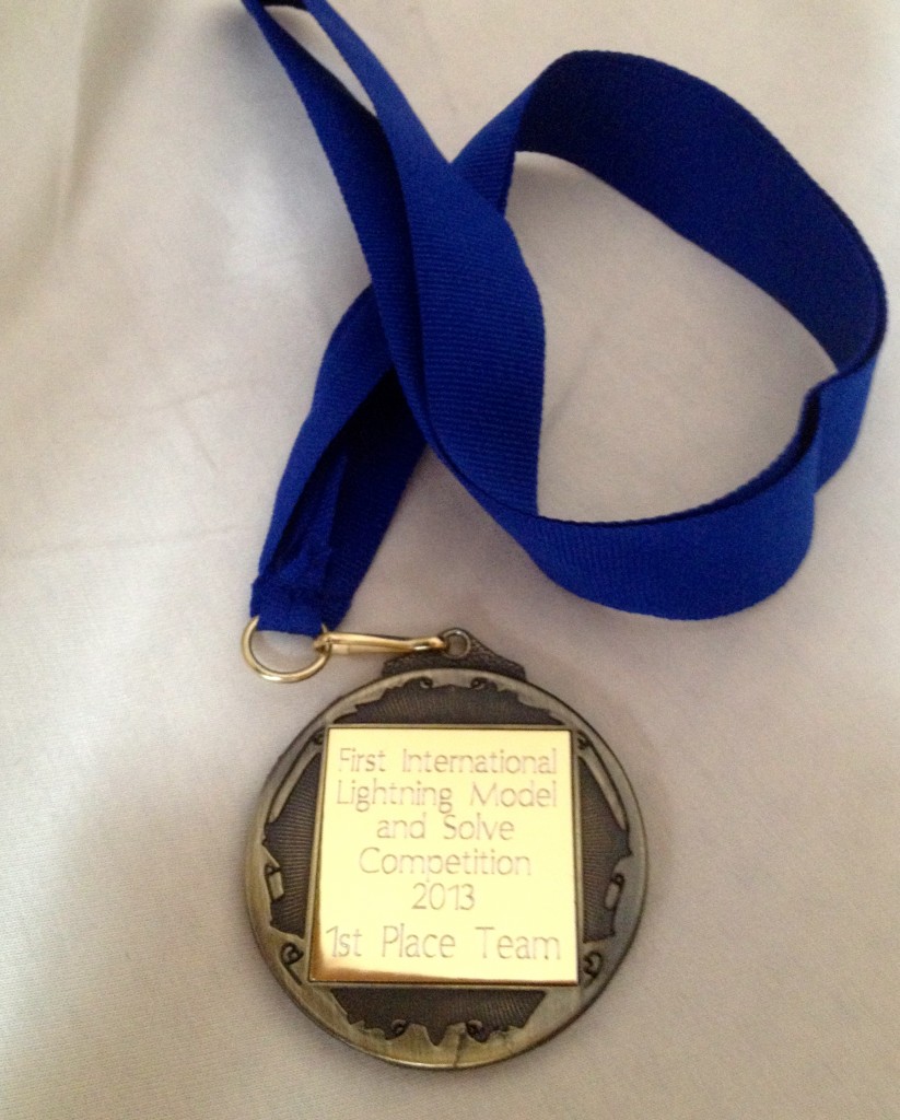 Medal given to prize winning team